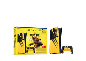 Pack Console PlayStation 5 Slim Édition Numérique Jaune Combat Marvel's Wolverine + DualSense