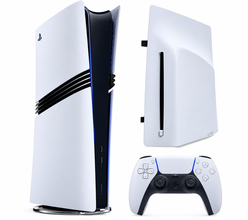 Console PlayStation 5 Pro Blanc et Noir + Lecteur de disque Blu-ray Ultra HD 4K amovible