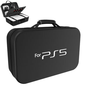 Sac de transport pour console PlayStation 5, manette DualSense, câbles et accessoires - Noir bleu