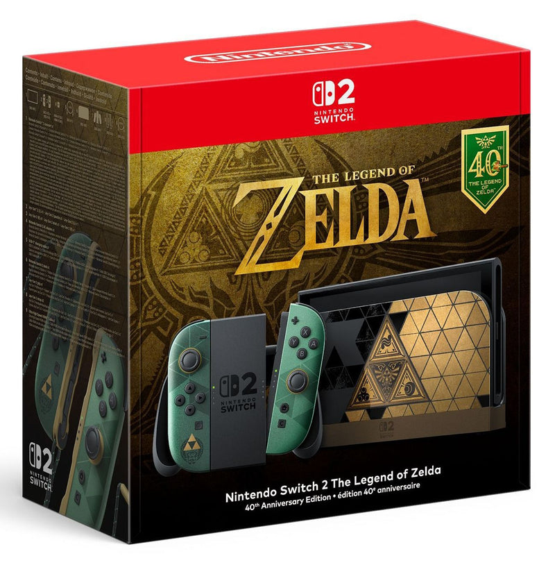 Console Nintendo Switch 2 Édition Limitée 40e anniversaire The Legend of Zelda